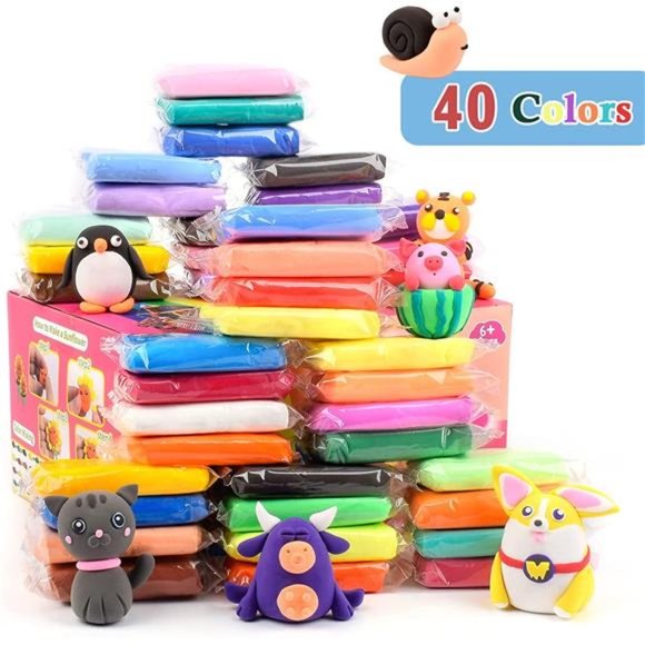 Modeling Clay Kit with 40 Pack Air Dry Clay for Kids, Model Magic Clay Set - Picture 3 of 6